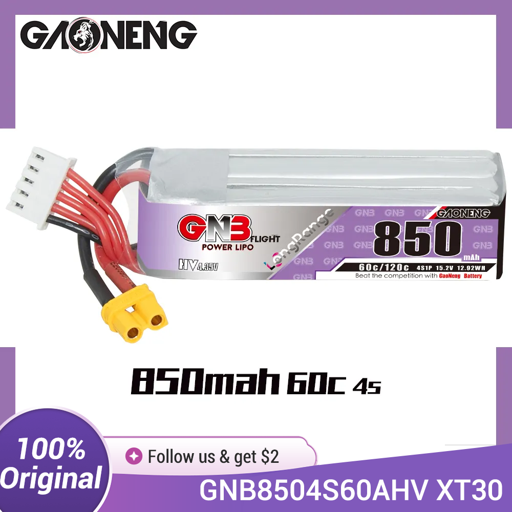 GAONENG GNB LiPo Battery 850mA - Drone Battery 3S 评论和价格
