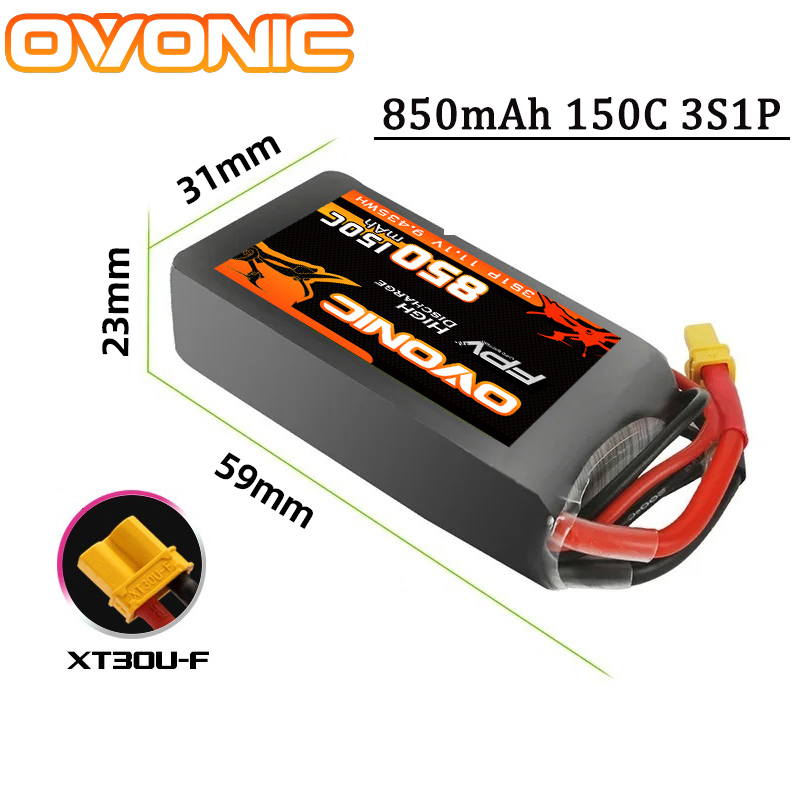OVONIC 150C 850mAh Lipo Batter - Drone Battery 4S 评论和价格