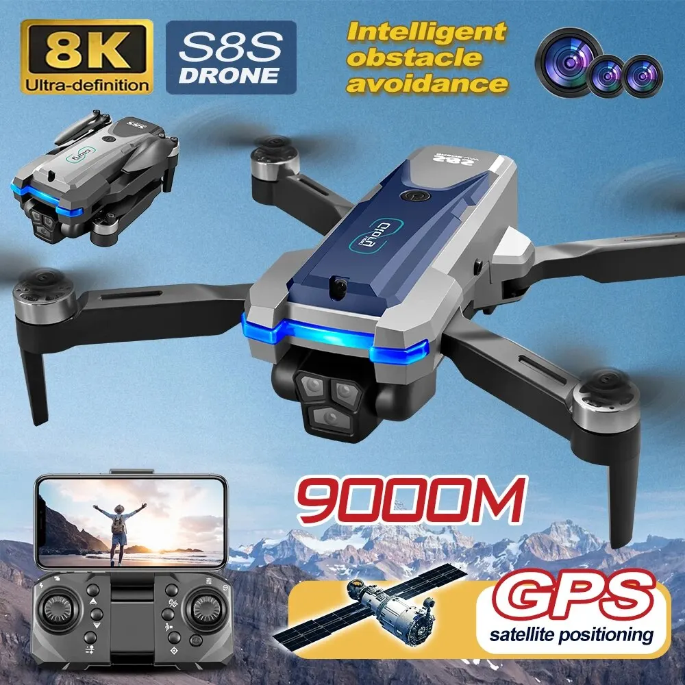 S8S GPS Drone 5G Wifi 8K HD Du - Drone Battery Box 评论和价格